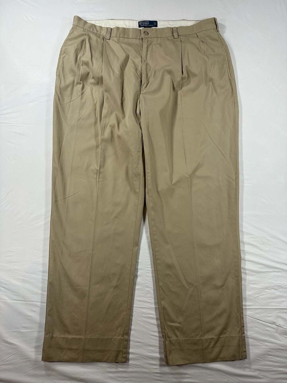 Vintage Polo Ralph Lauren Men’s Pleated Chino Pants Khaki 40x30 Preppy